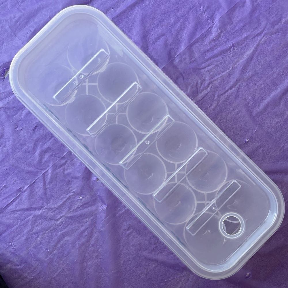 Clear Egg Storage Container with Blue Text - Picture 2 of 4